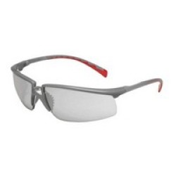 3M (formerly Aearo) 12268-00000 3M Privo Safety Glasses With Silver And Red Frame And Clear Polycarbonate Indoor/Outdoor Mirror 