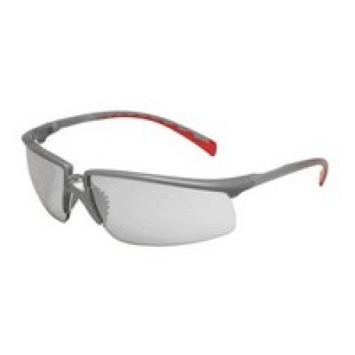 3M (formerly Aearo) 12268-00000 3M Privo Safety Glasses With Silver And Red Frame And Clear Polycarbonate Indoor/Outdoor Mirror 