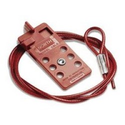 Honeywell CBLOK10R North Red 10' Cable Lockout Device With 6 Padlocks