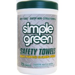 Simple Green 13351 Simple Green Disposable Multi-Purpose Cleaning Scrubs Safety Towels: 75 Towel Plastic Dispenser Canister