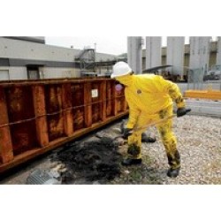 Kimberly-Clark Professional 9813 Kimberly-Clark Large Yellow KleenGuard A70 Level B/C Chemical Protection Coveralls With Zipper 