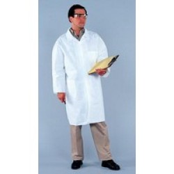 Kimberly-Clark Professional 40049 Kimberly-Clark 2X White KleenGuard* A20 Microforce Disposable Labcoat With Snap Front Closure 