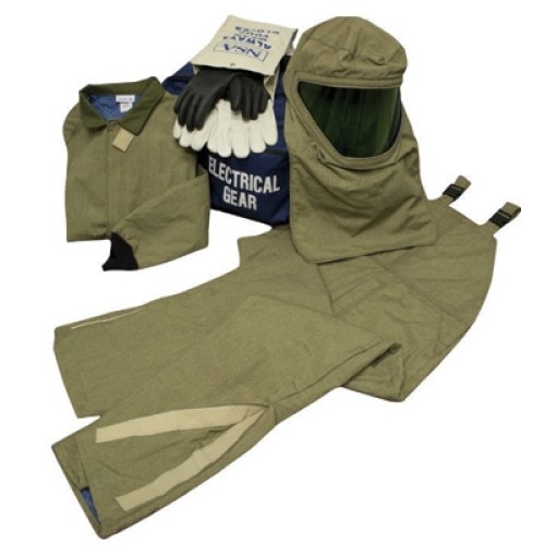 National Safety Apparel Inc K4SCLT402X10 National Safety Apparel HRC4 ArcGuard REVOLite Work Clothing Kit With 2X Olive Green Bi