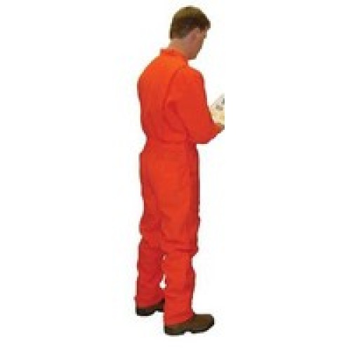 Stanco FRI681OR-4XL Stanco Safety Products 4X Orange 9 Ounce Indura Flame Retardant Contractor's Style Coveralls