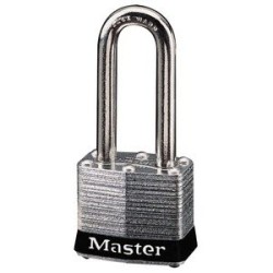 Master Lock 3LFBLK Laminated No. 3LF Black Bumper Steel Body Safety Padlock: 1 1/2