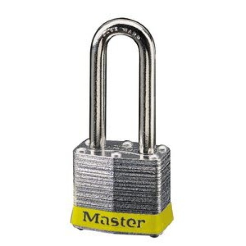 Master Lock 3LFYLW Laminated No. 3LF Yellow Bumper Steel Body Safety Padlock: 1 1/2