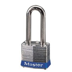 Master Lock 3LFBLU Laminated No. 3LF Blue Bumper Steel Body Safety Padlock: 1 1/2