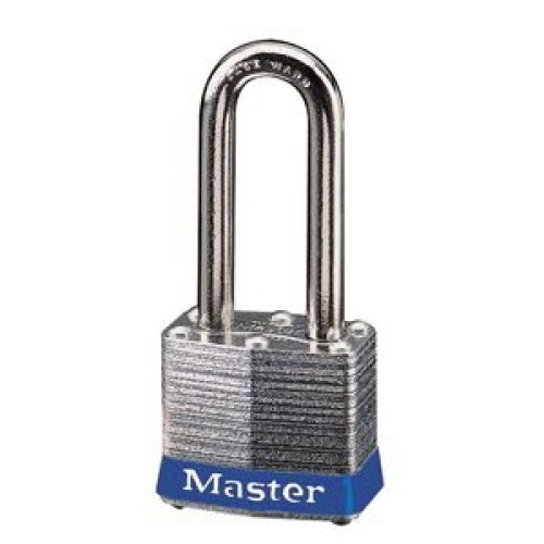 Master Lock 3LFBLU Laminated No. 3LF Blue Bumper Steel Body Safety Padlock: 1 1/2