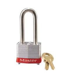 Master Lock 3LHRED Laminated No. 3LH Red Bumper Steel Body Safety Padlock: 2