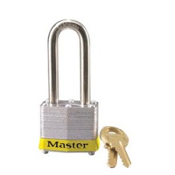 Master Lock 3LHYLW Laminated No. 3LH Yellow Bumper Steel Body Safety Padlock: 2