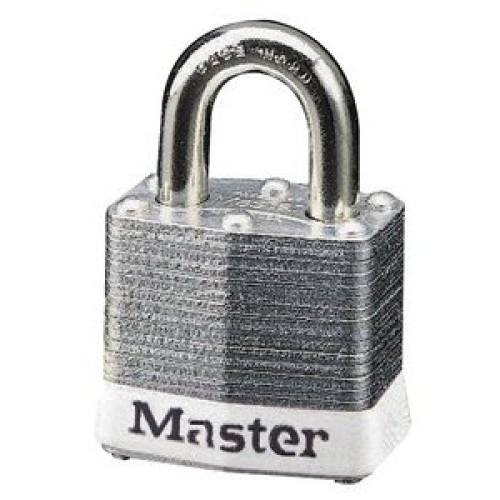 Master Lock 3WHT Laminated No. 3 White Bumper Steel Body Safety Padlock: 3/4