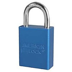AMERICAN LOCK 1105 Blue Anodized Aluminum Body Safety Lockout Padlock: 1