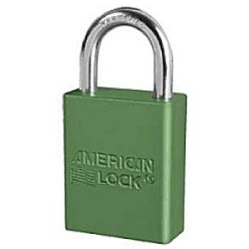 AMERICAN LOCK 1105 Green Anodized Aluminum Body Safety Lockout Padlock: 1