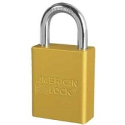 AMERICAN LOCK 1105 Gold Anodized Aluminum Body Safety Lockout Padlock: 1