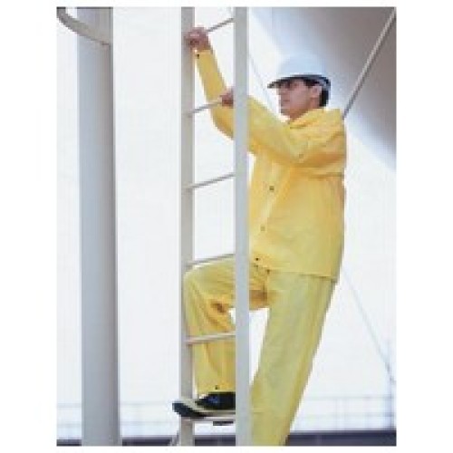 River City Rainwear Co O703X4 River City Rainwear 4X Yellow Squall .20 mm PVC Rain Suit With Welded Seams, Storm Flap Over Snap 