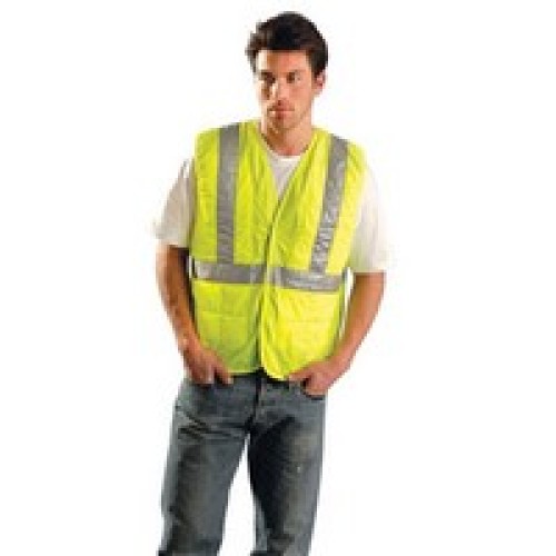 Occunomix 901-Y2/3X OccuNomix 2X - 3X Hi-Viz Yellow MiraCool Plus Lightweight Polyester Class 2 Vest With Nylon Liner 2