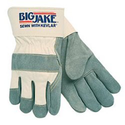 Memphis Glove 1700 BIG JAKE Premium Lined Gray Side Split Cowhide Leather Palm Gloves: 2 1/2
