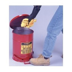 Justrite Manufacturing Co 9500 Justrite 14 Gallon Red Oily Waste Can With Foot Lever Opening Device