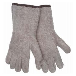 Memphis Glove 9432GFR 32 oz. HotLine Brown/White Loop-Out Premium Terrycloth Gloves: 5
