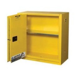 Justrite Manufacturing Co 893080 Justrite 30 Gallon Yellow 1-Door Sure-Grip EX All-Purpose Safety Storage Cabinet With Sliding,