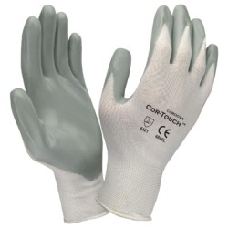 Cordova 6891 Cor-Touch Foam II 13 Gauge Gray Nitrile Coated Foam White Nylon Shell Gloves Cordova 6891 Cor-Touch Foam II 13 Gauge Gray Nitrile Coated Foam White Nylon Shell Gloves