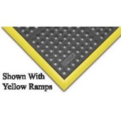 Superior Manufacturing 850S0033BL Superior Manufacturing Notrax 3' X 3' Black Niru Cushion-Ease GSII 3/4