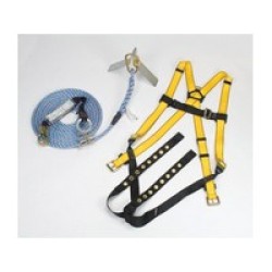 MSA (Mine Safety Appliances Co) 10074475 MSA Standard Workman Roofers' Fall Protection Kit (Contains Vest Style Harness With Qui
