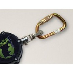 Honeywell CFL-4-Z7/9FT Miller 9' Black Rhino Self-Retracting Lifeline With Stainless Steel Swivel And Steel Twist-Lock Carabiner