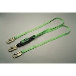 Honeywell 8798T-6FTGN Miller 6' Green Two Leg HP Lanyard With SofStop Shock Absorber With 3 Locking Snap Hooks