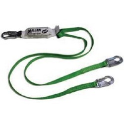 Honeywell 980WLS-Z7/6FTGN Miller 6' Green Two Leg Lanyard With SofStop MAX Shock Absorber And 3 Locking Snap Hooks
