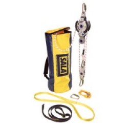 DBI/SALA 8902006 DBI/SALA Rollgliss R350 Rope Rescue System, 3:1 Ratio, 100' Travel Length With 400' Of 3/8