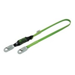 Honeywell 913PC-6FTGN Miller 6' Green Single Leg Vinyl-Coated Lanyard With SoftStop Shock Absorber With 2 Locking Snap Hooks