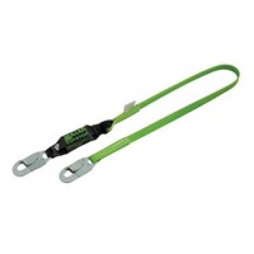 Honeywell 913PC-6FTGN Miller 6' Green Single Leg Vinyl-Coated Lanyard With SoftStop Shock Absorber With 2 Locking Snap Hooks