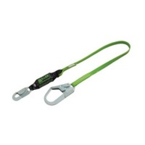 Honeywell 922PCR-6FTGN Miller 6' Green Single Leg Vinyl-Coated Lanyard With SoftStop Shock Absorber With Locking Snap Hook