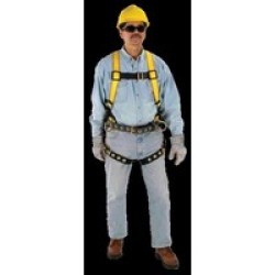 MSA (Mine Safety Appliances Co) 10072495 MSA Standard Workman Construction Style Harness WIth Quik-Fit Chest Strap, Tongue Leg B