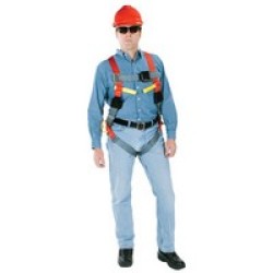 MSA (Mine Safety Appliances Co) 10060102 MSA X-Large Orange And Gray ArcSafe Vest Style Harness With Back Loop And Qwik-Fit Leg 