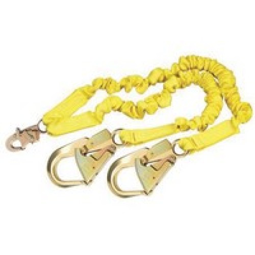 DBI/SALA 1244409 DBI/SALA 6' ShockWave2 100% Tie-Off Shock Absorbing Lanyard Self Locking Snap Hooks At Center And Aluminum Hooks