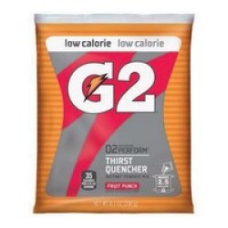 Gatorade 13441 Gatorade 19.4 Ounce G2 Powder Concentrate Instant Powder Package Fruit Punch Electrolyte Drink - Yields 6 Gallons