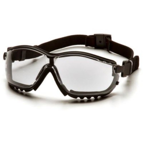 Pyramex GB1810ST Clear V2G Goggles/Eyewear: Interchangeable Temples/Headband