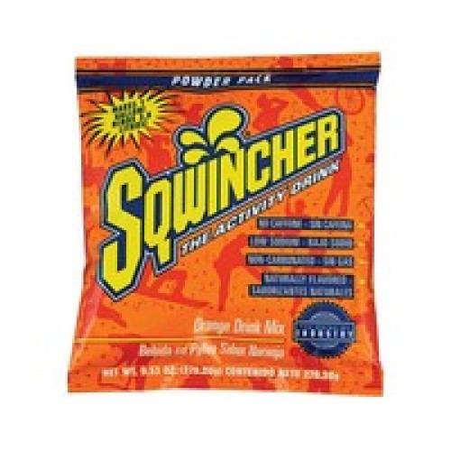 Sqwincher Corporation 016004-OR Sqwincher 9.53 Ounce Instant Powder Pack Orange Electrolyte Drink - Yields 1 Gallon (20 Packets 