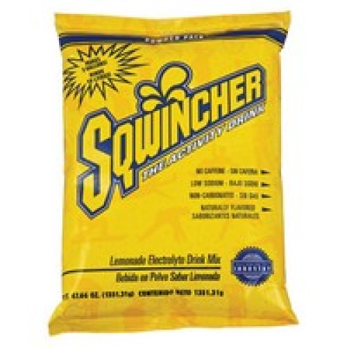 Sqwincher Corporation 016403-LA Sqwincher 47.66 Ounce Instant Powder Pack Lemonade Electrolyte Drink - Yields 5 Gallons (16 Each