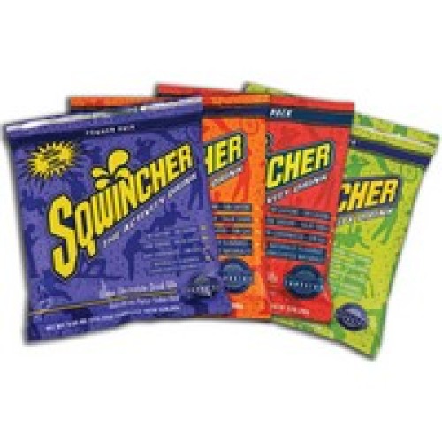 Sqwincher Corporation 016007-AS Sqwincher 9.53 Ounce Instant Powder Pack Assorted Flavors Electrolyte Drink - Yields 1 Gallon (2
