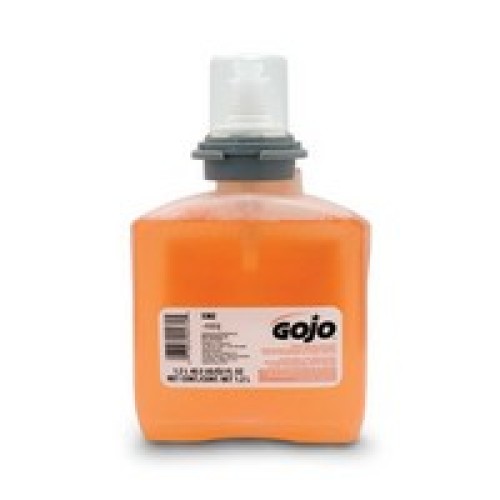 Go-Jo Industries 5362-02 GOJO 1200 ml Refill Translucent Apricot TFX Fresh Fruit Scented Premium Foam Antibacterial Handwash