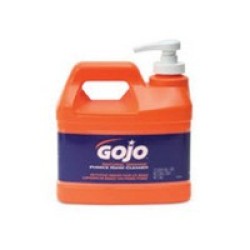 Go-Jo Industries 0958-04 GOJO 1/2 Gallon Pump Bottle Natural* Orange Hand Cleaner With Pumice Scrubing Particles