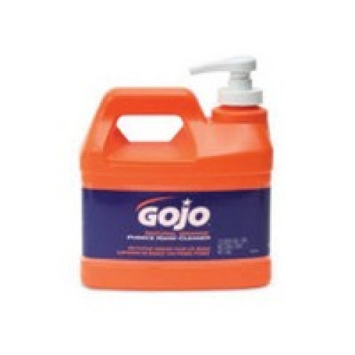 Go-Jo Industries 0958-04 GOJO 1/2 Gallon Pump Bottle Natural* Orange Hand Cleaner With Pumice Scrubing Particles