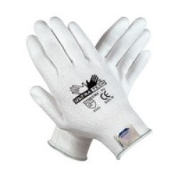 Memphis Gloves 9677M Memphis Medium UltraTech 13 Gauge Cut Resistant White Polyurethane Palm And Finger Coated Work Gloves With 