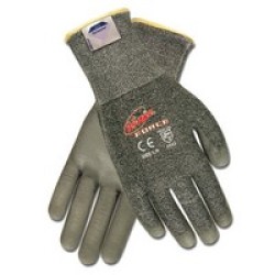 Memphis Gloves N9677M Memphis Medium Ninja Force 13 Gauge Gray Polyurethane Dipped Palm And Finger Coated Work Gloves With Gray 