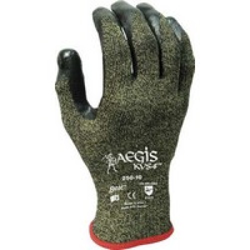 SHOWA Best Glove 250-10 SHOWA Best Glove Size 10 Black And Yellow Aeqis KVS4 Light Weight KEVLAR, Stainless Steel And Polyester 