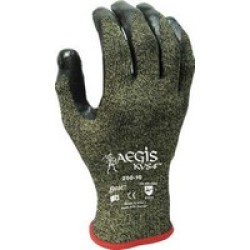 SHOWA Best Glove 250-11 SHOWA Best Glove Size 11 Black And Yellow Aeqis KVS4 Light Weight KEVLAR, Stainless Steel And Polyester 