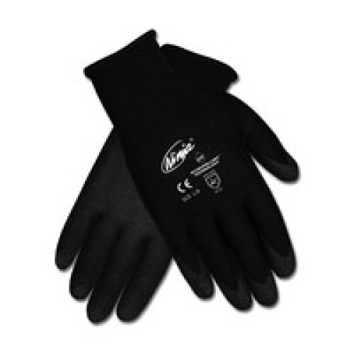 Memphis Gloves N9699S Memphis Small Nija HPT 15 Gauge Hydropellant Dark Gray PVC, Foam And Sponge Coated Work Gloves With Black 